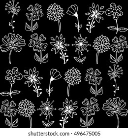 flowers. black and white flowers