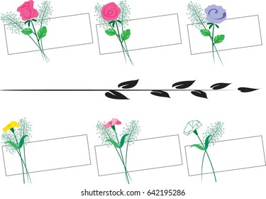 flowers and blank card