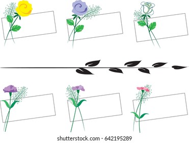 flowers and blank card