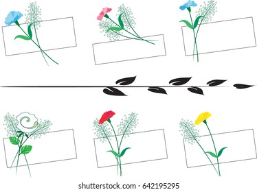 flowers and blank card