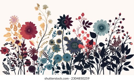 Blumen im Blumen Schöner Vektorgrafik