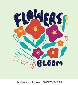 Flowers bloom design. Fashion and more