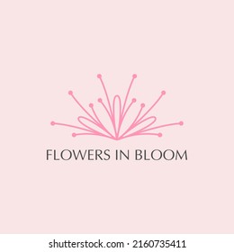 flowers in bloom logo design