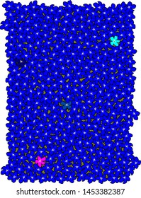 flowers: a blooming carpet of forget-me-nots
