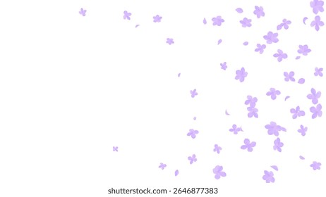 Flowers blooming flying banner design. Realistic purple hydrangea romantic background, greeting card, wedding. biology