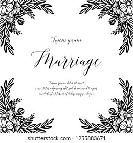 flowers of blossom marriage invitation concept vector illustration