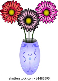 Flowers in the Blue Vase