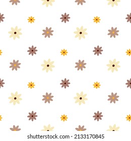 flowers boho seamless background.floral spring pattern. Vector illustration