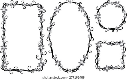 flowers with border