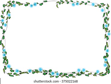 flowers with border / frame