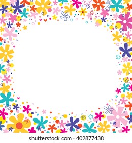 flowers border frame nature design elements