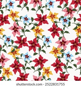 Flowers bouquet, blossom and foliage of buds and flora, botany biodiversity. Wildflowers in florist composition, greeting card or gift, springtime or summer flourishing season