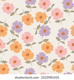 Buquê de flores, flor e folhagem de botões e flora, biodiversidade botânica. Flores silvestres em composição florista, cartão de saudação ou presente, primavera ou verão florescente temporada