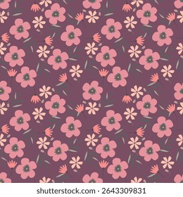 Buquê de flores, flor e folhagem de botões e flora, biodiversidade botânica. Flores silvestres em composição florista, cartão de saudação ou presente, primavera ou verão florescente temporada