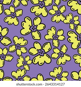 Buquê de flores, flor e folhagem de botões e flora, biodiversidade botânica. Flores silvestres em composição florista, cartão de saudação ou presente, primavera ou verão florescente temporada