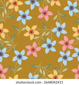 Buquê de flores, flor e folhagem de botões e flora, biodiversidade botânica. Flores silvestres em composição florista, cartão de saudação ou presente, primavera ou verão florescente temporada