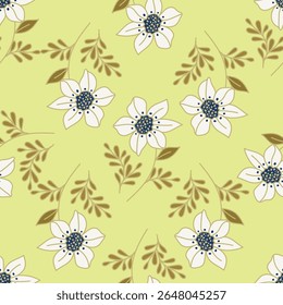 Buquê de flores, flor e folhagem de botões e flora, biodiversidade botânica. Flores silvestres em composição florista, cartão de saudação ou presente, primavera ou verão florescente temporada