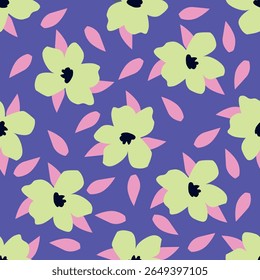 Buquê de flores, flor e folhagem de botões e flora, biodiversidade botânica. Flores silvestres em composição florista, cartão de saudação ou presente, primavera ou verão florescente temporada

