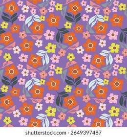 Buquê de flores, flor e folhagem de botões e flora, biodiversidade botânica. Flores silvestres em composição florista, cartão de saudação ou presente, primavera ou verão florescente temporada
