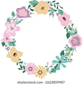 Flowers bouquet card invitation for celebrations