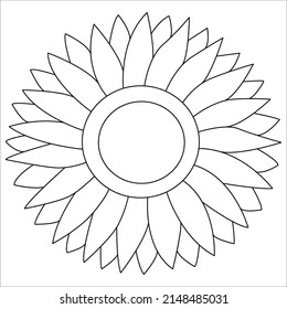 Flowers bouquet coloring book page. Coloring books page for adults or children. Flat Vector Illustration