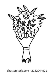 flowers bouquet design over white