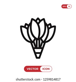Flowers bouquet icon vector