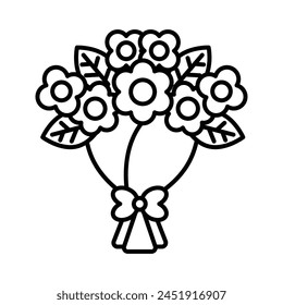 Flowers bouquet icon vector on trendy design