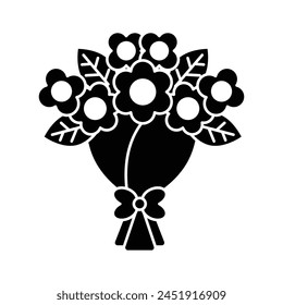 Flowers bouquet icon vector on trendy design