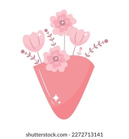 flowers bouquet romantic present icon