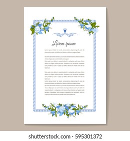 Flowers bouquet - Summer background with Sweet pea (Lathyrus odoratus). Hand drawn vector illustration.