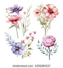 Flowers Bouquet Vector Clipart Nature