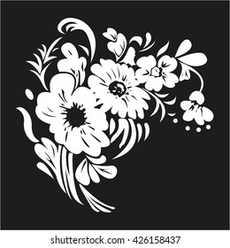 Flowers bouquet. Vector illustration. Floral design element.