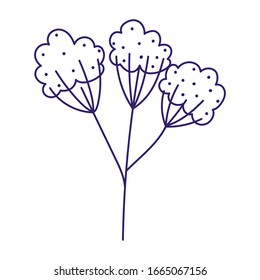 las ramas florales dejan la temporada de primavera botánica icono ilustración vectorial