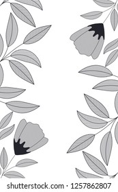 flowers with branches and leaves icon