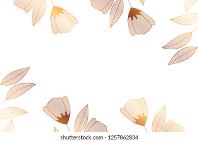 flowers with branches and leaves icon