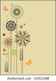 Flowers and butterflies