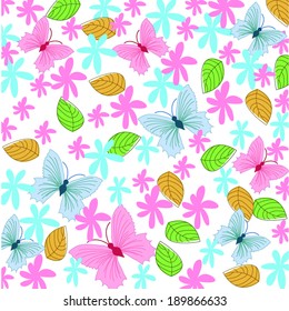 flowers and butterflies