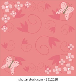 Flowers and butterflies