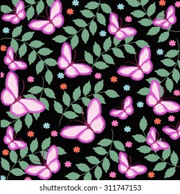 flowers and butterflies