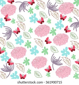 flowers and butterflies