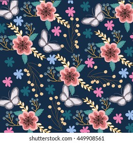 Flowers And Butterflies