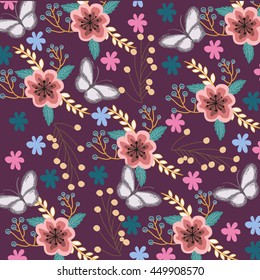 Flowers And Butterflies