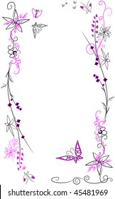 Flowers and butterflies