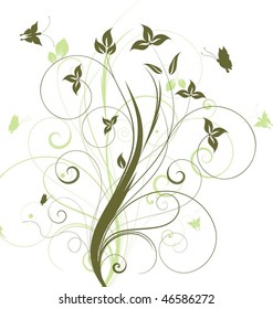 Flowers and butterflies