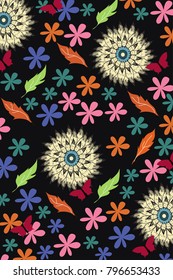 Flowers and butterflies