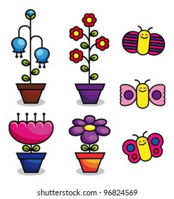 Flowers and butterflies