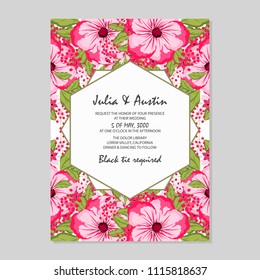 Flowers card invitation