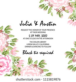 Flowers card invitation