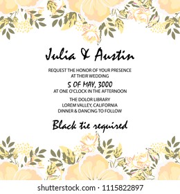 Flowers card invitation